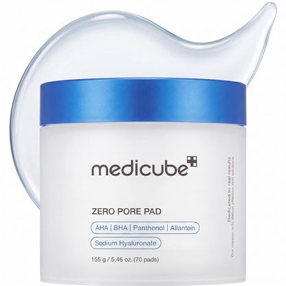MEDICUBE Zero Pore Pads · Discos Exfoliantes con AHA + BHA 70 uds.