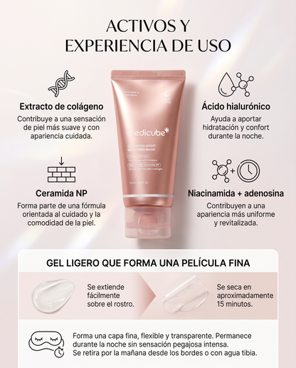 MEDICUBE Collagen Night Wrapping Mask · Mascarilla Nocturna con Colágeno 75 ml