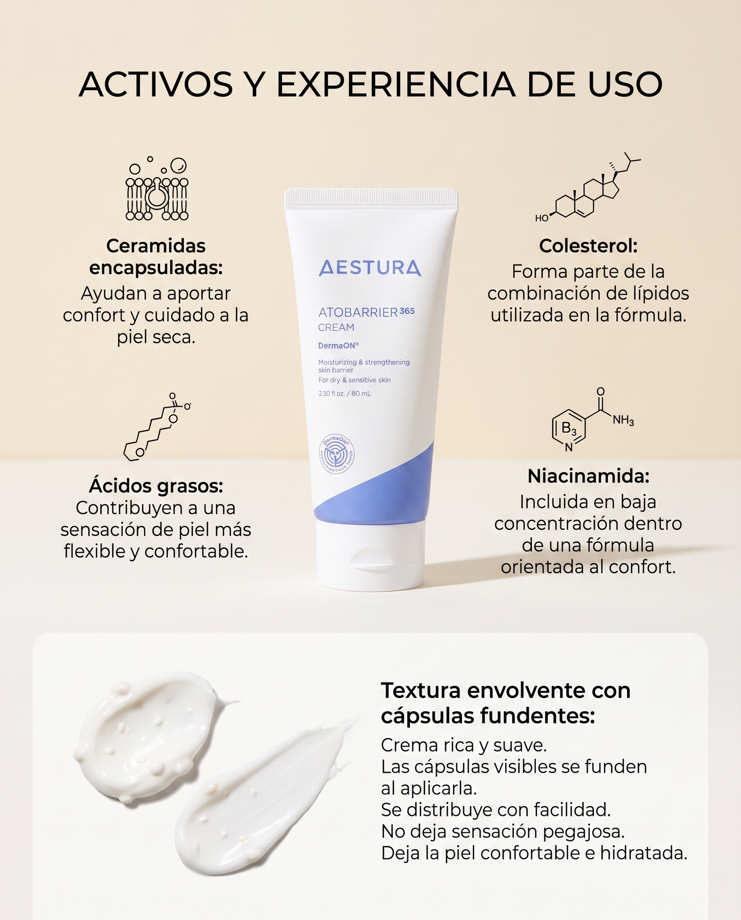 Aestura Atobarrier 365 Cream · Crema Barrera con Ceramidas 80 ml