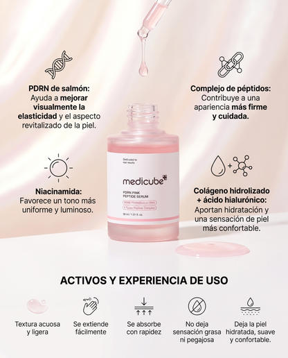 MEDICUBE PDRN Pink Peptide Serum · Sérum Coreano con PDRN y Péptidos 30 ml