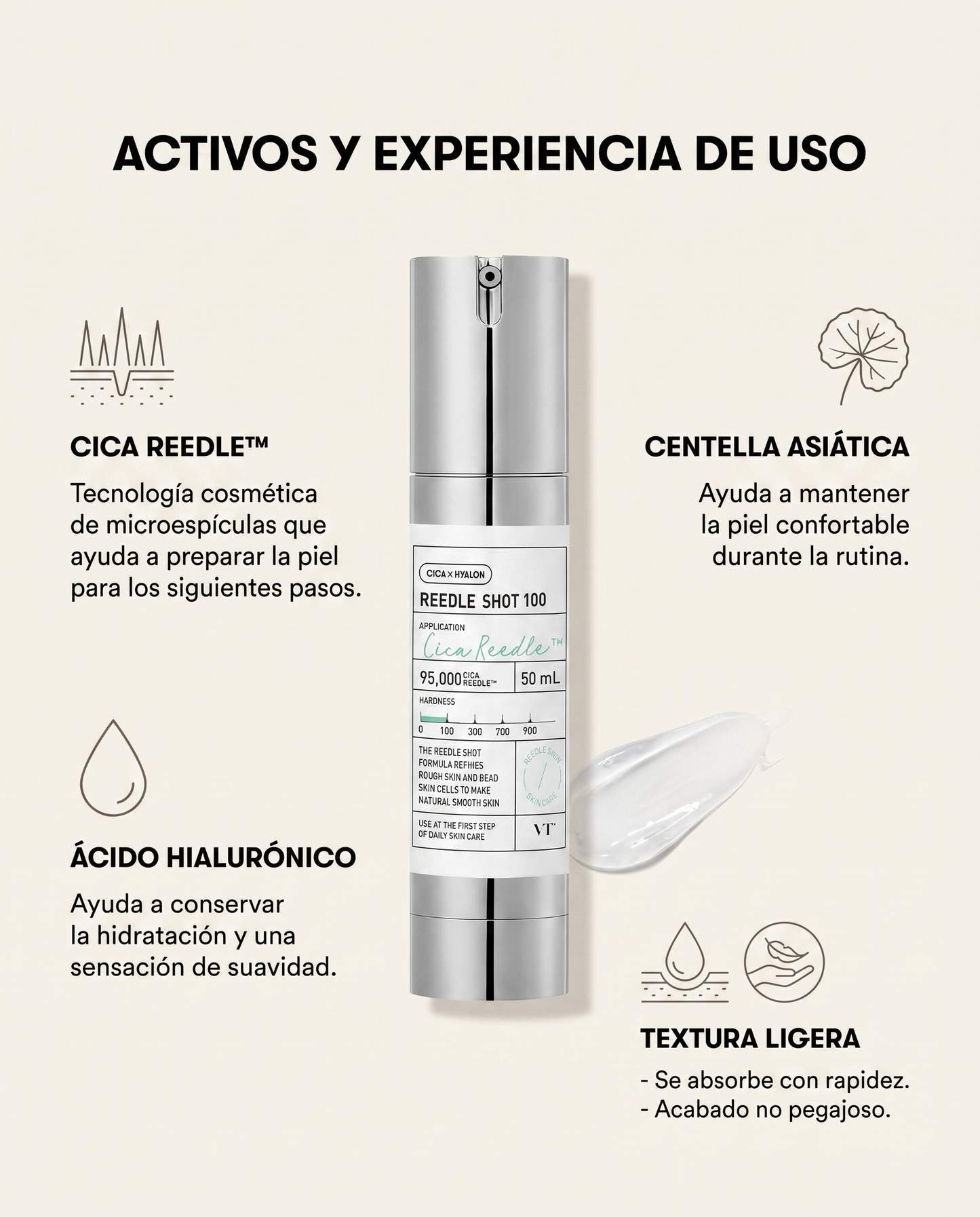 VT Reedle Shot 100 · Sérum Coreano con CICA REEDLE™ 50 ml