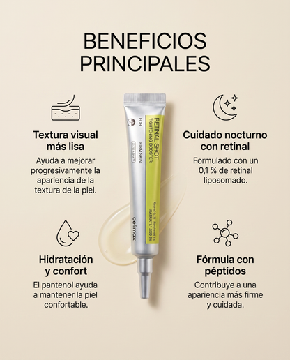 Celimax The Vita-A Retinal Shot Tightening Booster · Sérum Nocturno con Retinal 15 ml