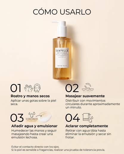 SKIN1004 Light Cleansing Oil · Aceite Limpiador con Centella Asiática 200 ml
