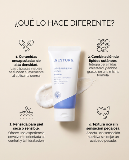 Aestura Atobarrier 365 Cream · Crema Barrera con Ceramidas 80 ml