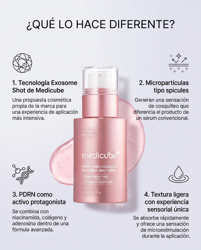 MEDICUBE PDRN Exosome Shot 2000 · Sérum Coreano con PDRN y Microagujas 30 ml