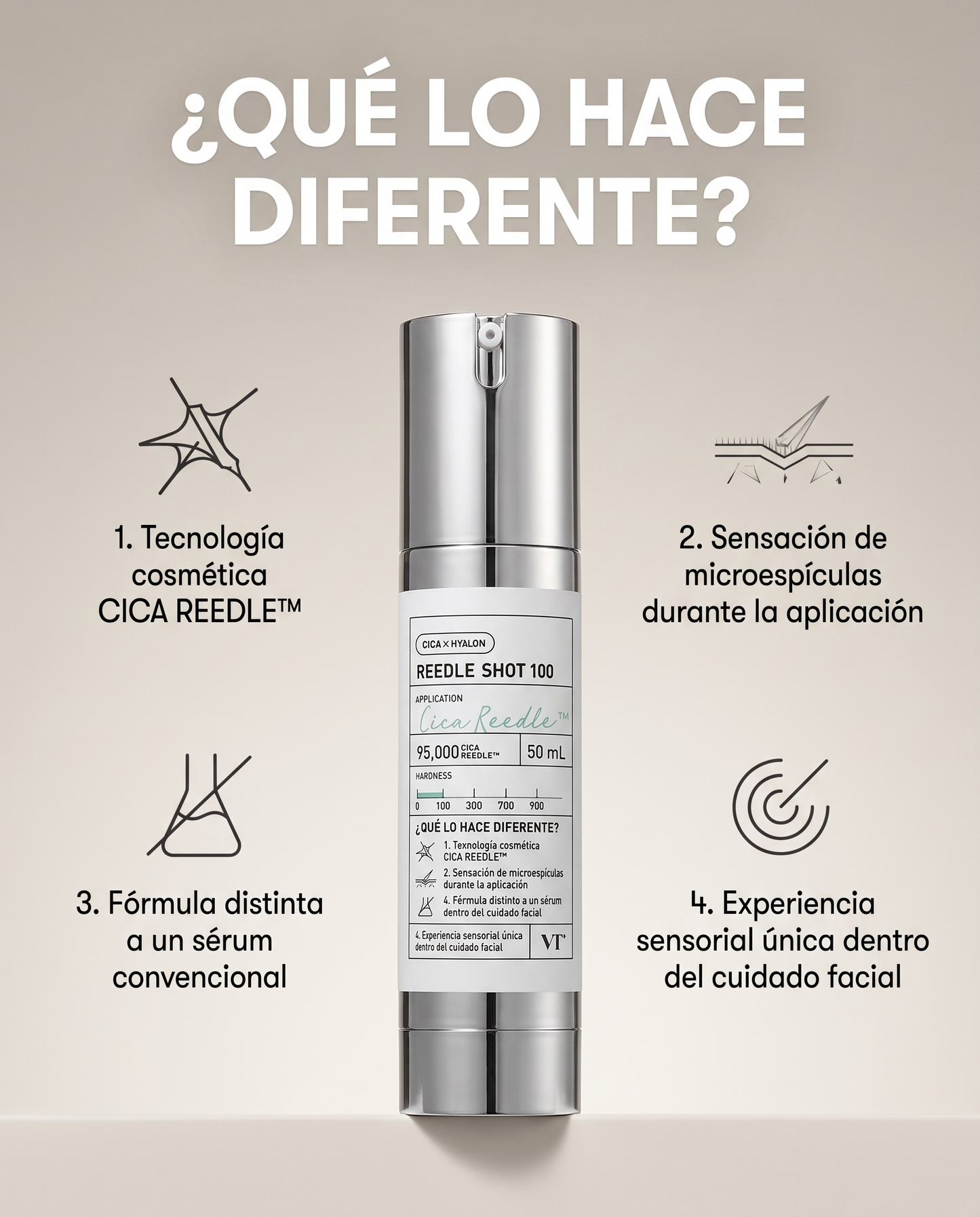VT Reedle Shot 100 · Sérum Coreano con CICA REEDLE™ 50 ml