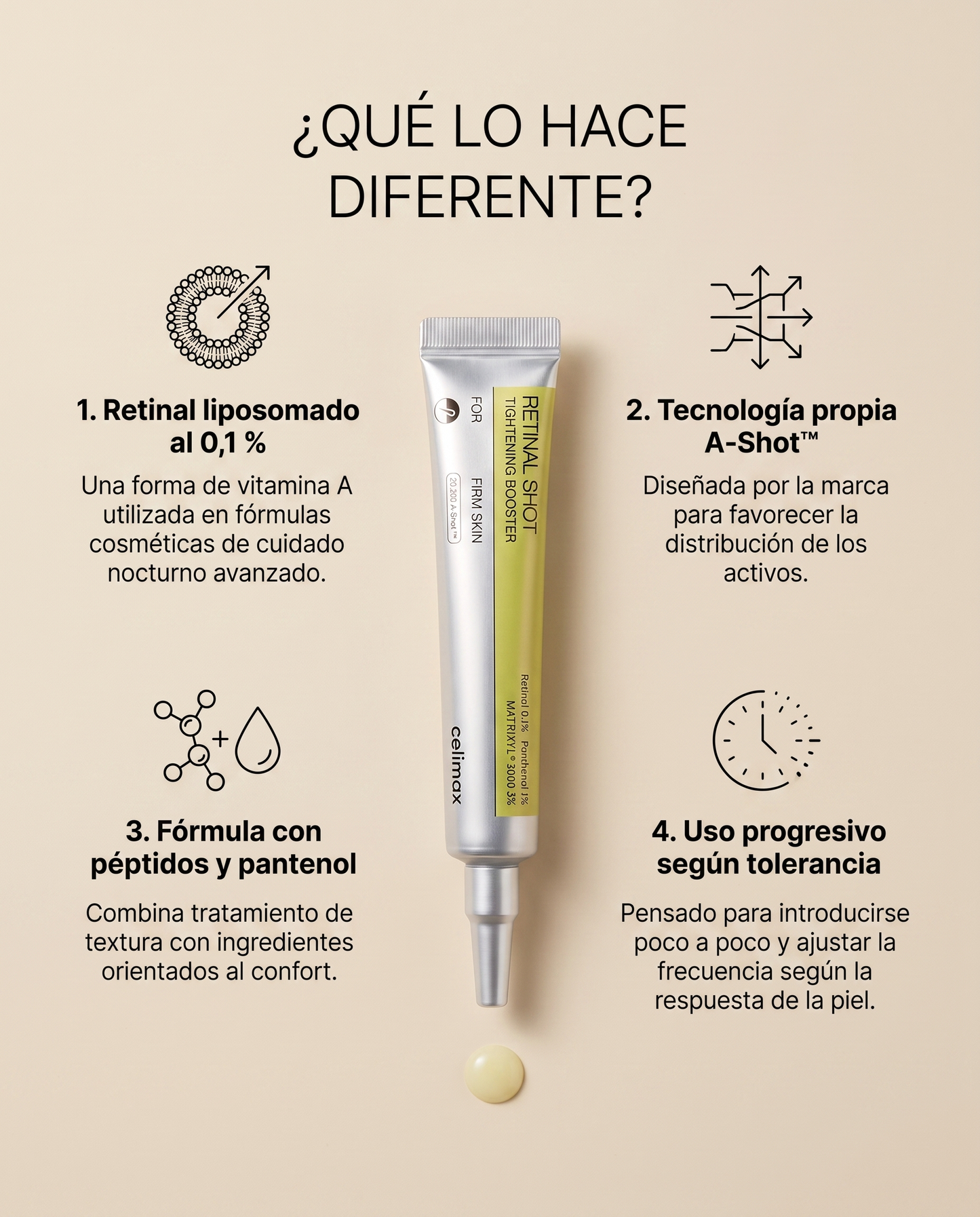 Celimax The Vita-A Retinal Shot Tightening Booster · Sérum Nocturno con Retinal 15 ml