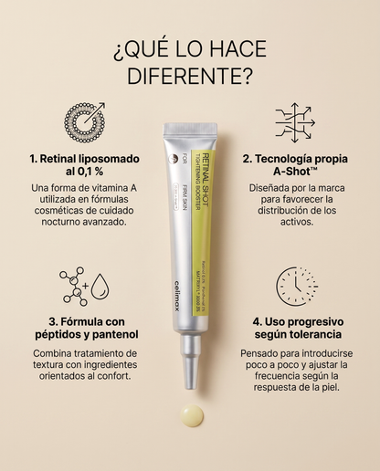 Celimax The Vita-A Retinal Shot Tightening Booster · Sérum Nocturno con Retinal 15 ml