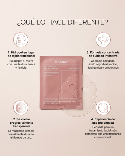 Biodance Bio-Collagen Real Deep Mask · Mascarilla Hidrogel Coreana 4 uds.