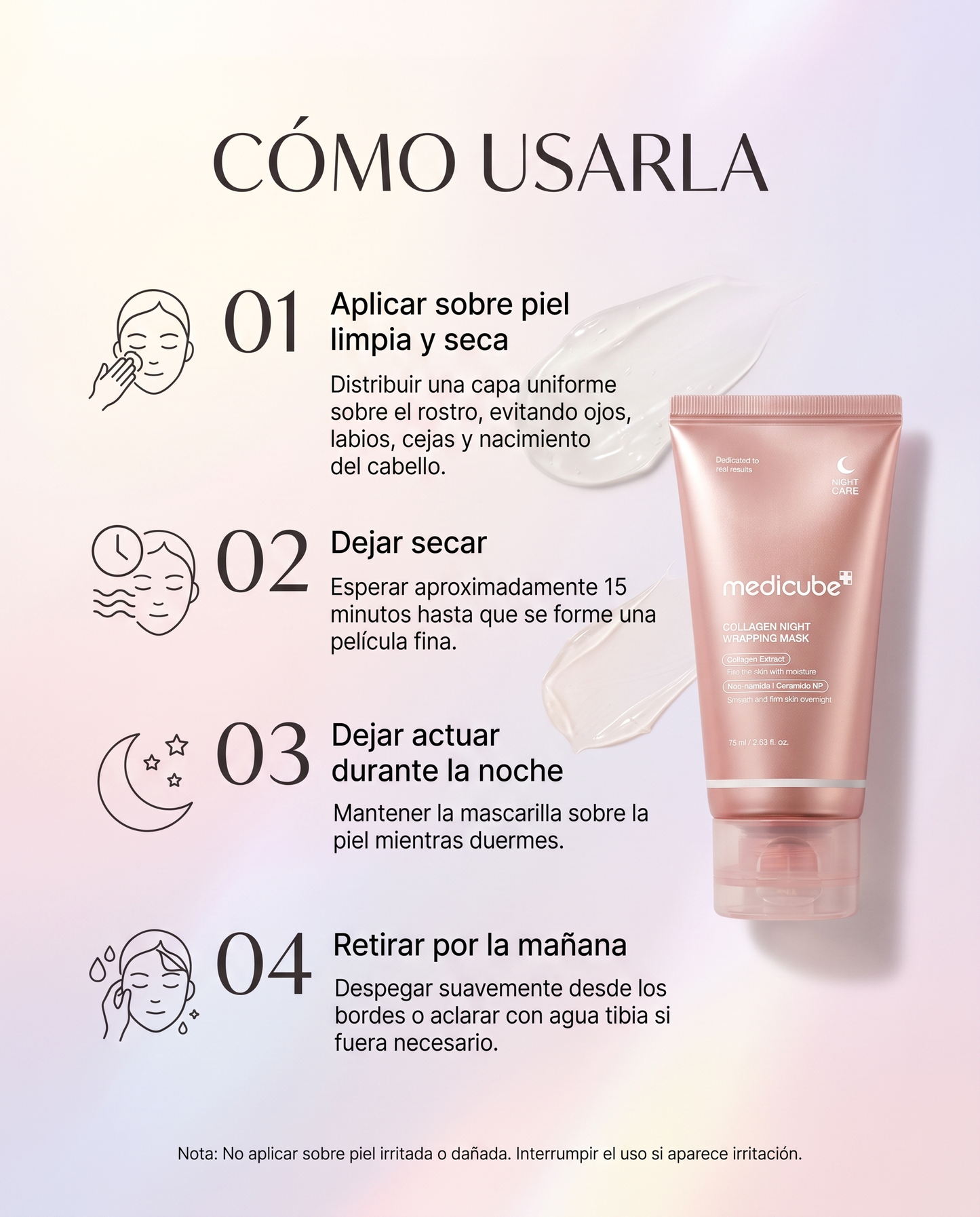 MEDICUBE Collagen Night Wrapping Mask · Mascarilla Nocturna con Colágeno 75 ml