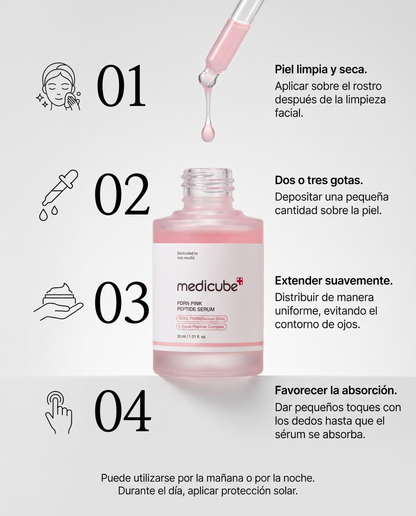 MEDICUBE PDRN Pink Peptide Serum · Sérum Coreano con PDRN y Péptidos 30 ml
